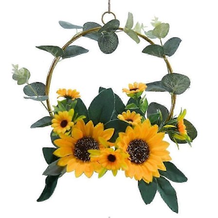 1 stk. Kunstig Solsikke Guirlande Jern Kunst Simulation Solsikke Krans Vedhæng