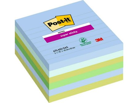 Post-it Notes Supersticky Oasis 101x101mm 6/fp - Lyreco - Kontorsmaterial - Notes och Post-It - Notes - Extra sticky