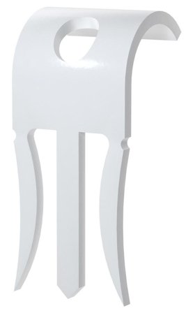 Castor Oval kabelklammer gips hvit 100pk