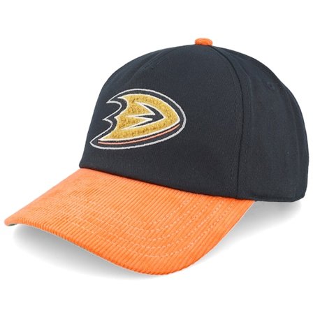 American Needle - NHL Svart adjustable Caps - Anaheim Ducks Burnett Black/Orange Corduroy Adjustable @ Hatstore