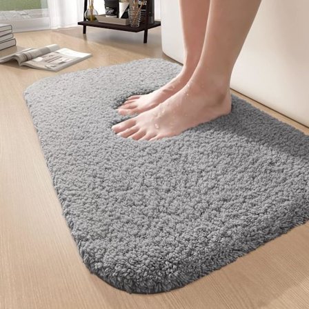 Badematte 50 x 80 cm, absorberende sklisikker badematte, baderomsteppe