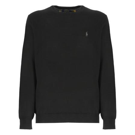 Ralph Lauren, Round-neck Knitwear Zwart, Heren, Maat:S
