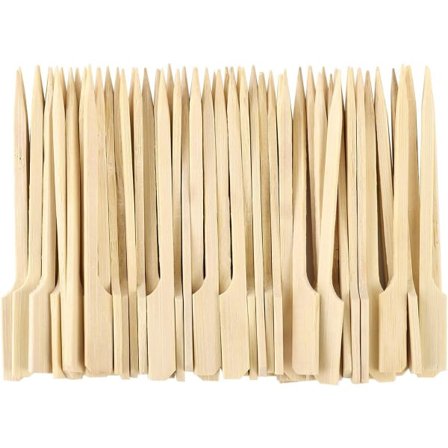200 stk bambusspyd 18 cm, flate hamburgerspyd barnespyd tre fruktspyd cocktailspyd grillspyd