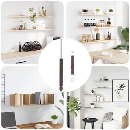 Fäste för Vidaxl Flytande hylla 12 st Beige Ø10 x 170 mm Stål