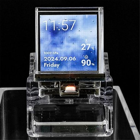 1.33-tums Halvtransparent Projektions-TV WIFI Temperatur Luftfuktighet Väder ESP32-S3 Aida64 Sub-Skärm Holografisk Skärm B