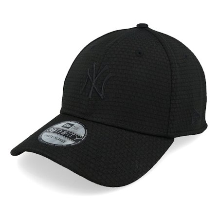 New Era - MLB Schwarz flexfit Cap - New York Yankees Stretch Mesh 39THIRTY Black Adjustable @ Hatstore