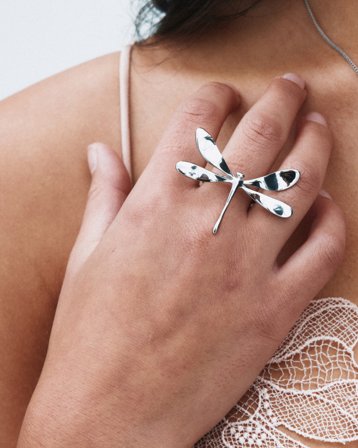 Edblad Dragonfly Ring L Steel Sølvfarget Smykker Jente - Kids Brand Store