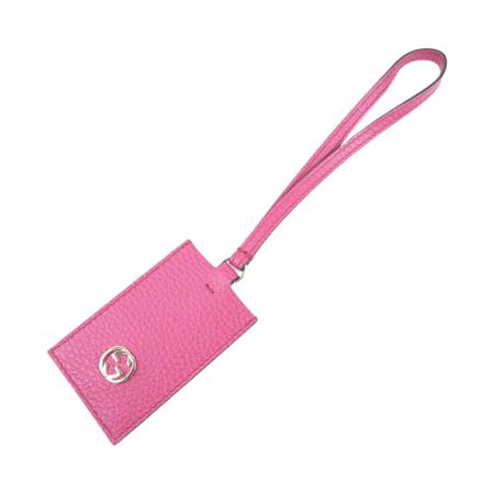 Gucci Vintage, Name tag Roze, Dames, Maat:ONE Size,leer