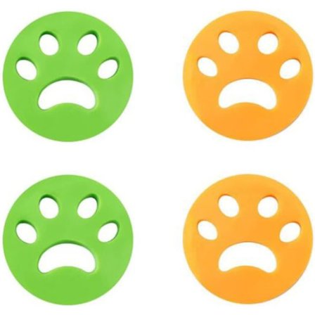 4 stykker (Orange+Grøn) Dyrehår Fjerner Hår Fangst, til Vaskeri