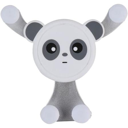 Sød Panda Bilventil Telefonholder, Universal Biltelefonholder Luftventil Klemme Mobiltelefonholder Mobiltelefonbeslag, Smartphonebeslag (Sølv)