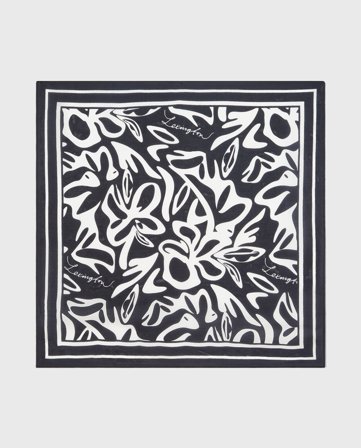 Lexington Seidentuch, schwarz/weiß print