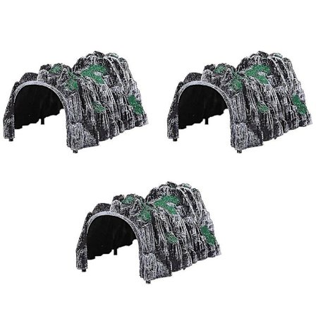 3 stk Håndverk Gutter Modelltog Landskap Leketog Tre Tunnel Leke Grotte Grotte Leke [DmS]