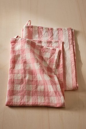 Jotex - Keukenhanddoek Van Linnen-mix 2-pak Roze Roze - SANNE - Koop Theedoeken bij Jotex