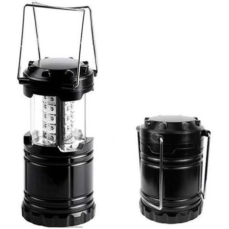 LED Campinglykta - Batteridriven hopfällbar lampa för tält, vandring och nödsituationer - Portabel utomhuslampa