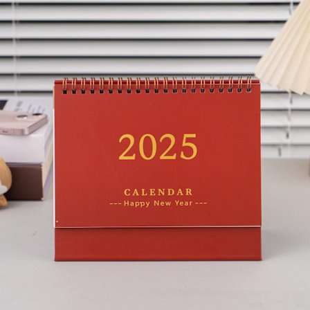Ny 2025 skrivbords kalender enkel liten fräsch kreativ skrivbords prydnad plan stans kort anteckningsblock engelsk kalender