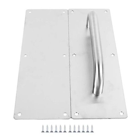 Dørhåndtag i rustfrit stål, træk- og trykplade, kommercielt dørhåndtag med skruer til hjem, kontor, lager