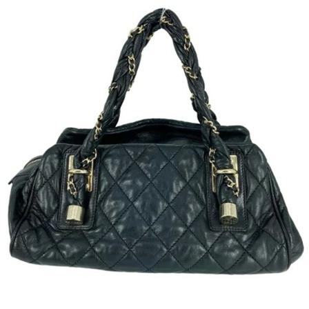 Chanel Vintage Pre-owned Læder hndtasker Sort, Dame Vintage Tasker, Størrelse: ONE Size