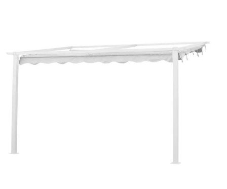 Jabo 10040 Pergola väggfast, 4 x 4 m Vit, Uterum