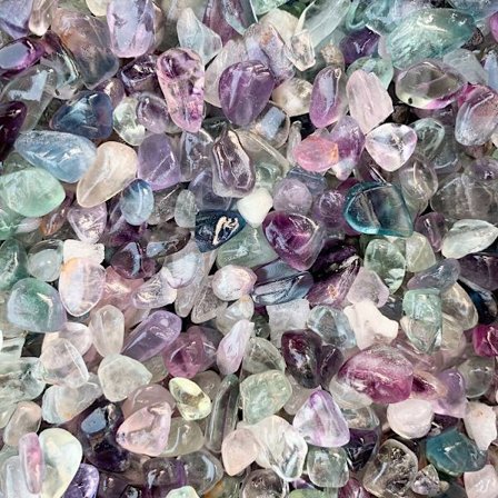 Fluoritt Tumbled Chips Stein Knust Krystallkvartsbiter Uregelmessig Formet