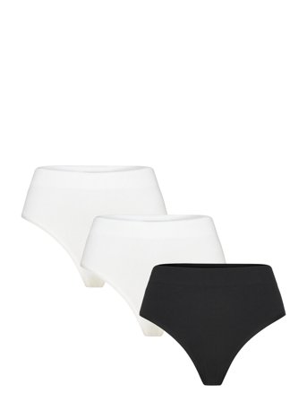 Lindex Brief Brazi High Seamless Rib - White - XXL