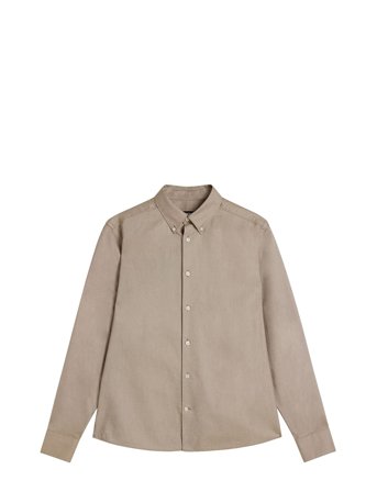 Stretch Oxford Slim Shirt Skjorte Uformell Brun J. Lindeberg*Betinget Tilbud