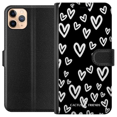 Kompatibelt Plånboksfodral till Apple Apple iPhone 11 Pro Max Cactus and Friends - Handdrawn Love Chaos