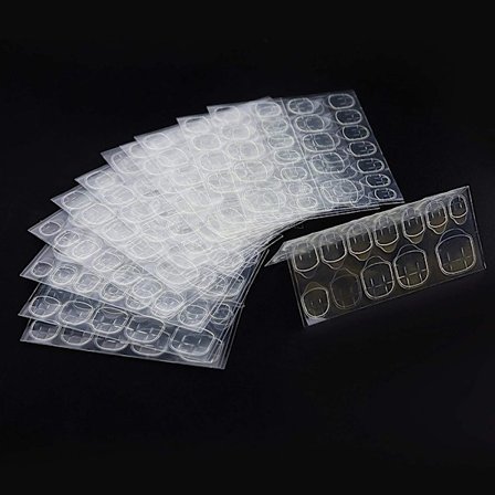 10 ark / 240 stk dobbeltsidede negleklistermærker, vandtætte B