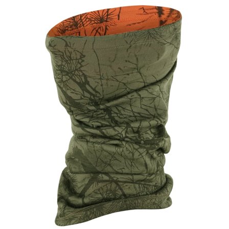 Fjällräven Men's Lappland Neck Gaiter in Green Camo/Orange Multi Camo, Wool