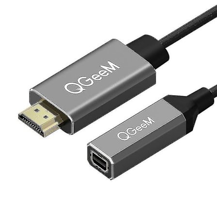 Qgeem Hdmi Single Til Mini Dp Konverter Adapter Kabel Uhd 4k@30hz Høj Kvalitet (FW)