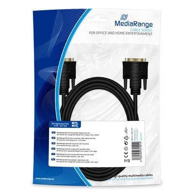 MediaRange Dvi Cable 2 M Black