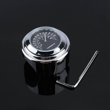 Kestävä alumiiniseoksesta valmistettu 7/8" 1" ohjaustangon lämpömittari moottoripyörään