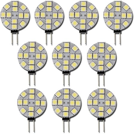 10x G4 LED-lamppu DC 12V Ei himmennettävä Valkoinen 6000K Valolamppu