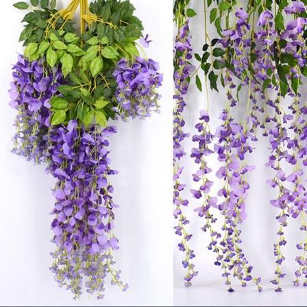 12 stk 3,6" Rayon Wisteria Trim Lilla Purple