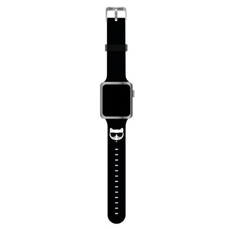 Karl Lagerfeld KLAWLSLCK Apple Armband 42/44/45mm svart Silikon Choupette Heads