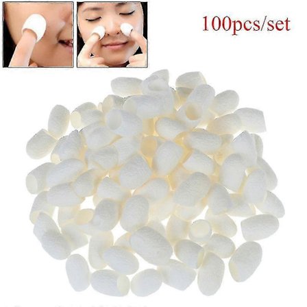 100 stk/sett Naturlige Silke Kokonger Silkeorm Baller Ansiktspleie Skrubb Whitening_Bra saker