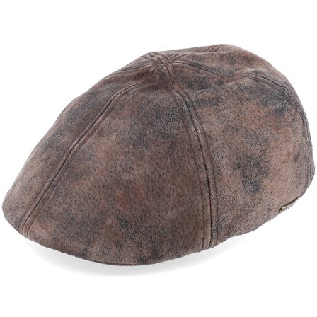 Stetson - Brown flatcap Czapka Z Daszkiem - Texas Pig Skin Brown Flat Cap @ Hatstore