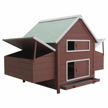 Vidaxl Hönshus Brun 157x97x110 Cm Trä Brun