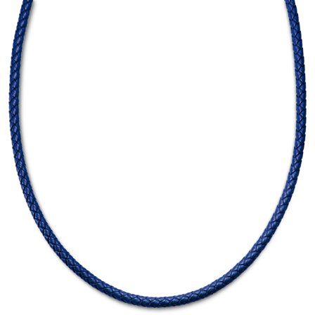 Tenvis | Collana in pelle blu da 5 mm per uomini - Collane in pelle