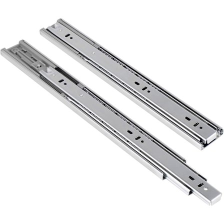 1 par selvlukkende skuffeskinner - kuglelejer 3-delt fuld udtræk side hardware