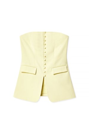 NA-KD Haut corset bandeau boutonné sur le devant - - Jaune - EU 32