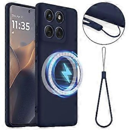 Til Motorola Edge 60 Pro 5G Cover Kompatibel med MagSafe Anti-Drop Flydende Silikone Telefon Cover