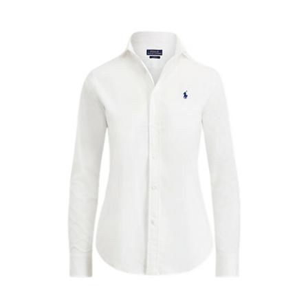 Polo Ralph Lauren Classic-Fit Stretchbluse , Wit , Dames , Maat: XS