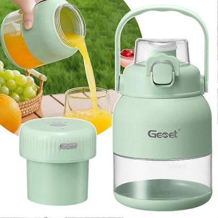 500ml Bærbar Juice Blender Flerbruks Oppladbar Juicer Kopp for Å Lage Juice og Smoothie, Hjemme og Reise