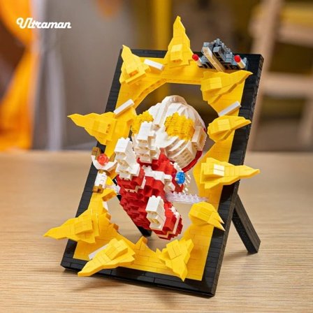 Creative Astronaut PhotoFrame Bygning Klosser Julenissen 3D Modell Diamant Blokker Leker