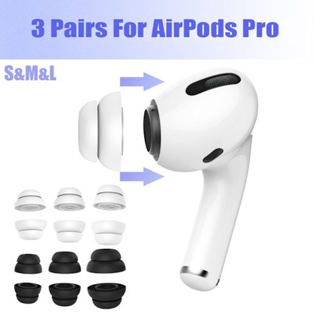6 stk silikone ørepropper til Air Pods Pro