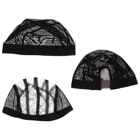 Formsydd Hårnett Parykknett Elastisk Nylonmateriale Diverse Anledninger 26x14x0.6cm Svart 3 stk