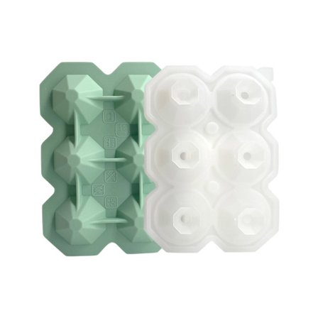 3D isterningform i fødevaregodkendt silikone DIY laver delikate diamantkugleformede isterninger isbakker fantastisk gave