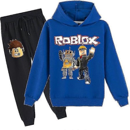 Roblox Hoodie Sæt Børn Varmt Hoodie Tøj Roblox Trykt Hoodie R