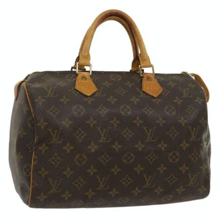 Louis Vuitton Vintage, Pre-owned Speedy 30 Monogram Handbag Bruin, Dames, Maat:ONE Size,leather