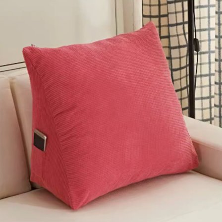 Ryglæn Pude Sengelæsning Pude Trekant Pude 20*36*40cm
